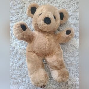 1979 Vintage Gund STITCH Teddy Bear Plush Small 16" Brown Stuffed Animal